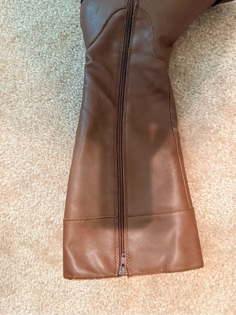 Karen Scott Tall Brown Over-the-Knee Leather Boots